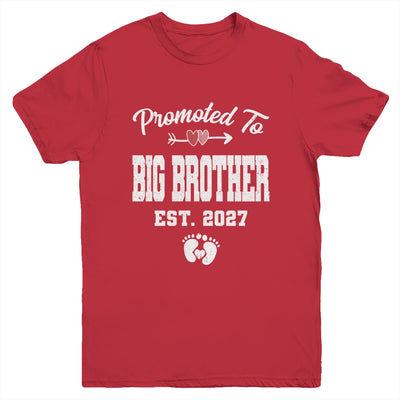 Promoted To Big Brother Est 2027 Funny First Time Brother Youth Shirt | teecentury