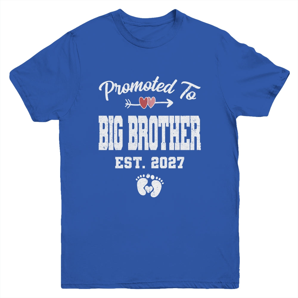 Promoted To Big Brother Est 2027 Funny First Time Brother Youth Shirt | teecentury