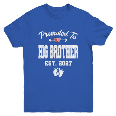 Promoted To Big Brother Est 2027 Funny First Time Brother Youth Shirt | teecentury