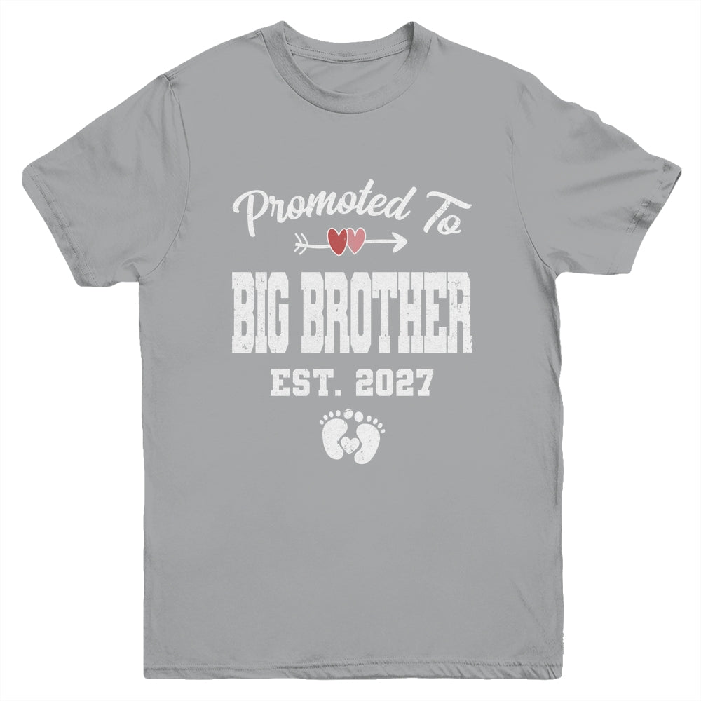 Promoted To Big Brother Est 2027 Funny First Time Brother Youth Shirt | teecentury