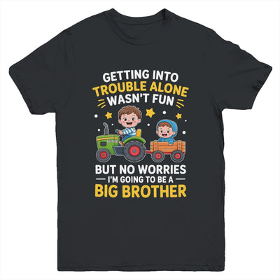 Promoted To Big Brother Funny Tractor Boys Big Brother Youth Shirt | teecentury