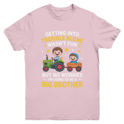 Promoted To Big Brother Funny Tractor Boys Big Brother Youth Shirt | teecentury