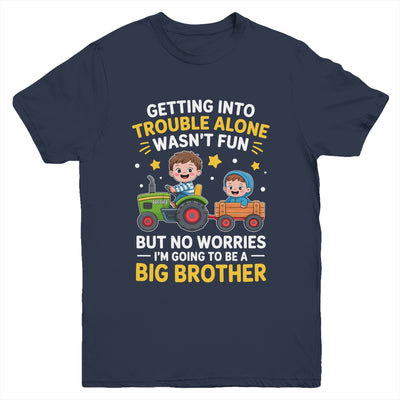 Promoted To Big Brother Funny Tractor Boys Big Brother Youth Shirt | teecentury