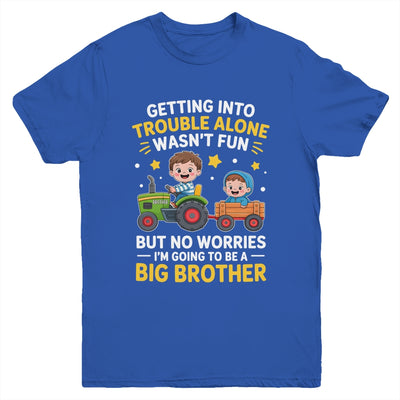 Promoted To Big Brother Funny Tractor Boys Big Brother Youth Shirt | teecentury