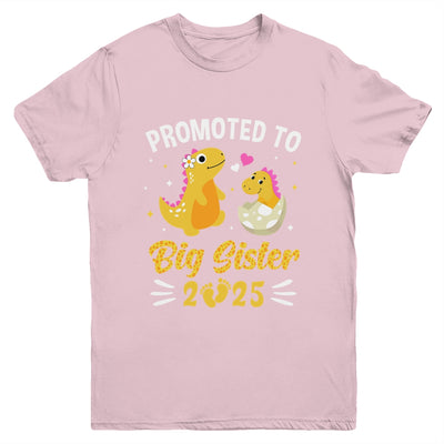 Promoted To Big Sister 2025 Dinosaur T-Rex Girls Kids Youth Shirt | teecentury