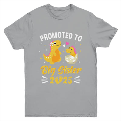 Promoted To Big Sister 2025 Dinosaur T-Rex Girls Kids Youth Shirt | teecentury