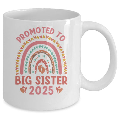 Promoted To Big Sister 2025 Pregnancy Announcement Rainbow Mug | teecentury