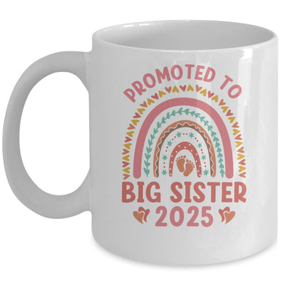 Promoted To Big Sister 2025 Pregnancy Announcement Rainbow Mug | teecentury