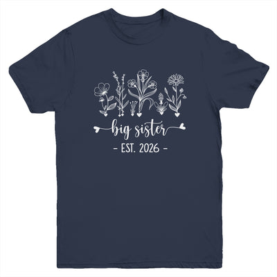 Promoted To Big Sister 2026 Pregnancy Announcement Floral Youth Shirt | teecentury