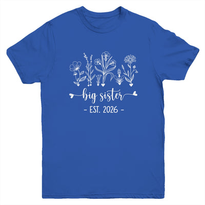 Promoted To Big Sister 2026 Pregnancy Announcement Floral Youth Shirt | teecentury