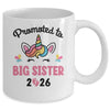 Promoted To Big Sister 2026 Unicorn Baby Announcement Mug | teecentury