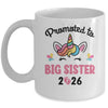 Promoted To Big Sister 2026 Unicorn Baby Announcement Mug | teecentury