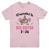 Promoted To Big Sister 2026 Unicorn Baby Announcement Youth Shirt | teecentury