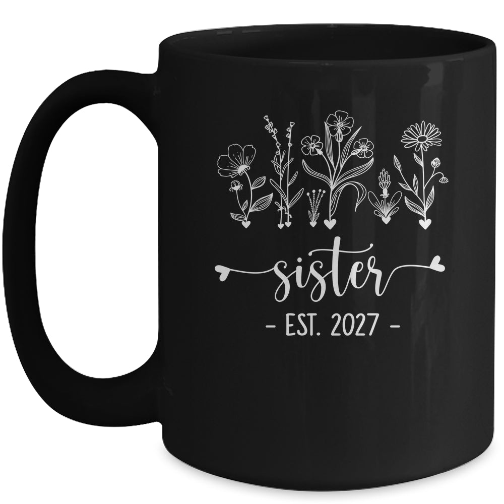 Promoted To Big Sister 2027 Pregnancy Announcement Floral Mug | teecentury