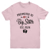 Promoted To Big Sister Est 2024 First Time New Sister Youth Shirt | teecentury