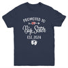 Promoted To Big Sister Est 2024 Funny First Time New Sister Youth Shirt | teecentury