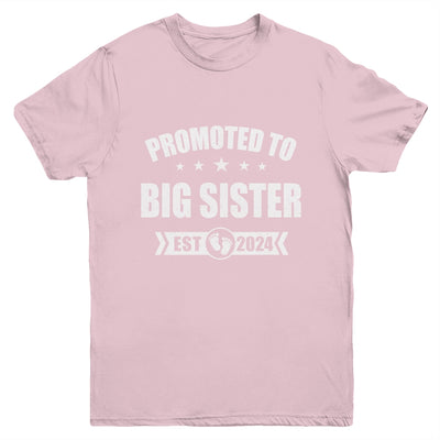 Promoted To Big Sister Est 2024 New Sister First Time New Youth Shirt | teecentury