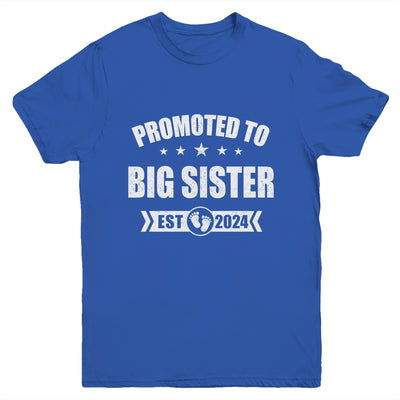 Promoted To Big Sister Est 2024 New Sister First Time New Youth Shirt | teecentury