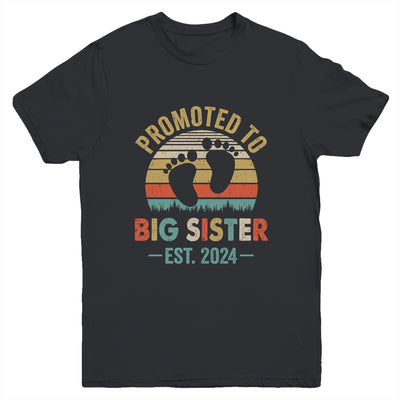 Promoted To Big Sister Est 2024 New Sister Vintage Youth Shirt | teecentury