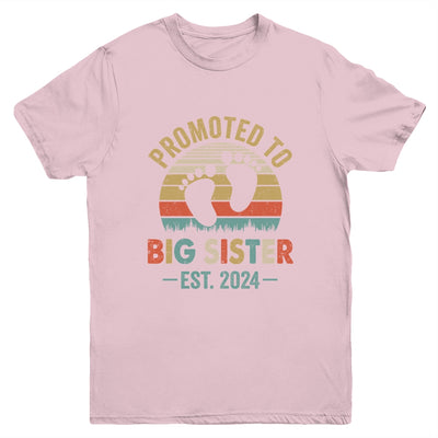 Promoted To Big Sister Est 2024 New Sister Vintage Youth Shirt | teecentury