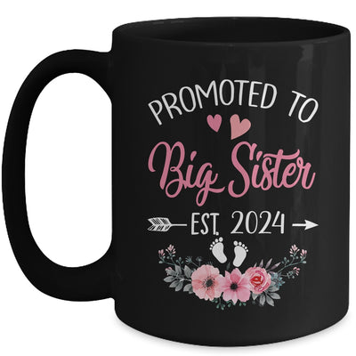 Promoted To Big Sister Est 2024 Sister First Time Mug | teecentury