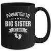 Promoted To Big Sister Est 2025 New Sister First Time New Mug | teecentury