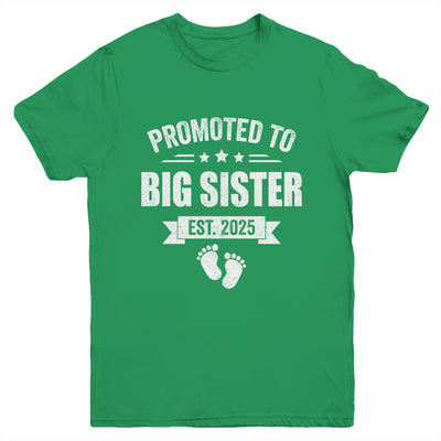 Promoted To Big Sister Est 2025 New Sister First Time New Youth Shirt | teecentury