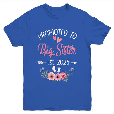 Promoted To Big Sister Est 2025 Sister First Time Youth Shirt | teecentury