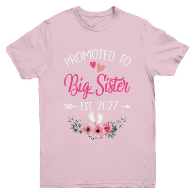 Promoted To Big Sister Est 2027 Sister First Time Youth Shirt | teecentury