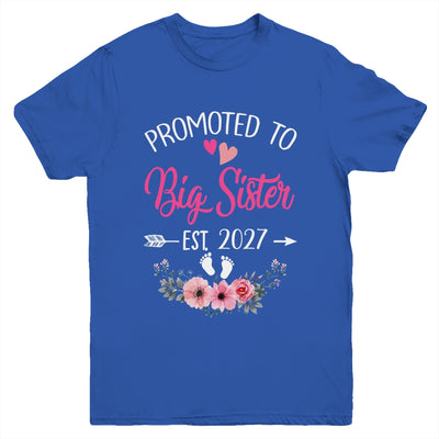 Promoted To Big Sister Est 2027 Sister First Time Youth Shirt | teecentury