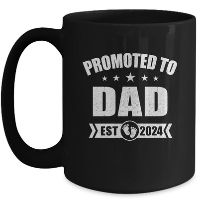 Promoted To Dad Est 2024 Fathers Day First Time New Daddy Mug | teecentury