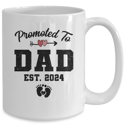 Promoted To Dad Est 2024 First Time Fathers Day Mug | teecentury