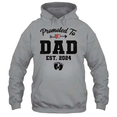 Promoted To Dad Est 2024 First Time Fathers Day Shirt & Hoodie | teecentury