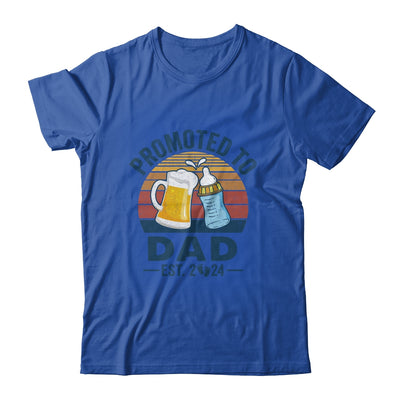 Promoted To Dad Est 2024 First Time Fathers Day Vintage Shirt & Hoodie | teecentury