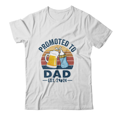 Promoted To Dad Est 2024 First Time Fathers Day Vintage Shirt & Hoodie | teecentury