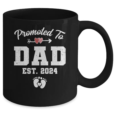 Promoted To Dad Est 2024 Funny First Time Fathers Day Mug | teecentury