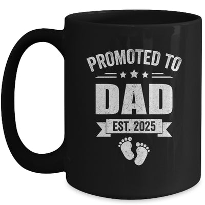 Promoted To Dad Est 2025 Fathers Day First Time New Daddy Mug | teecentury