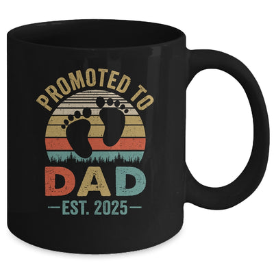 Promoted To Dad Est 2025 Fathers Day Vintage Mug | teecentury