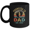 Promoted To Dad Est 2025 Fathers Day Vintage Mug | teecentury