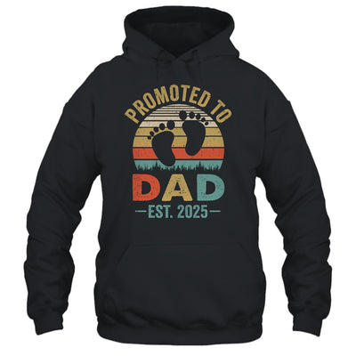 Promoted To Dad Est 2025 Fathers Day Vintage Shirt & Hoodie | teecentury