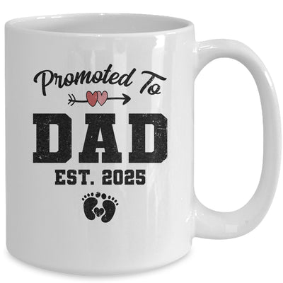 Promoted To Dad Est 2025 First Time Fathers Day Mug | teecentury