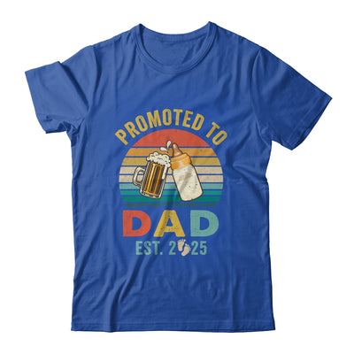 Promoted To Dad Est 2025 Vintage New Daddy Fathers Day Shirt & Hoodie | teecentury