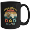 Promoted To Dad Est 2025 Vintage New Daddy Fathers Day Mug | teecentury