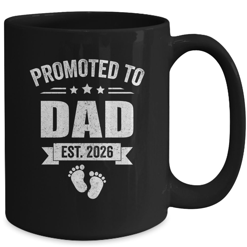 Promoted To Dad Est 2026 Fathers Day First Time New Daddy Mug | teecentury