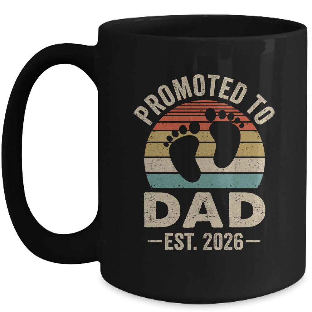 Promoted To Dad Est 2026 Fathers Day Vintage Mug | teecentury