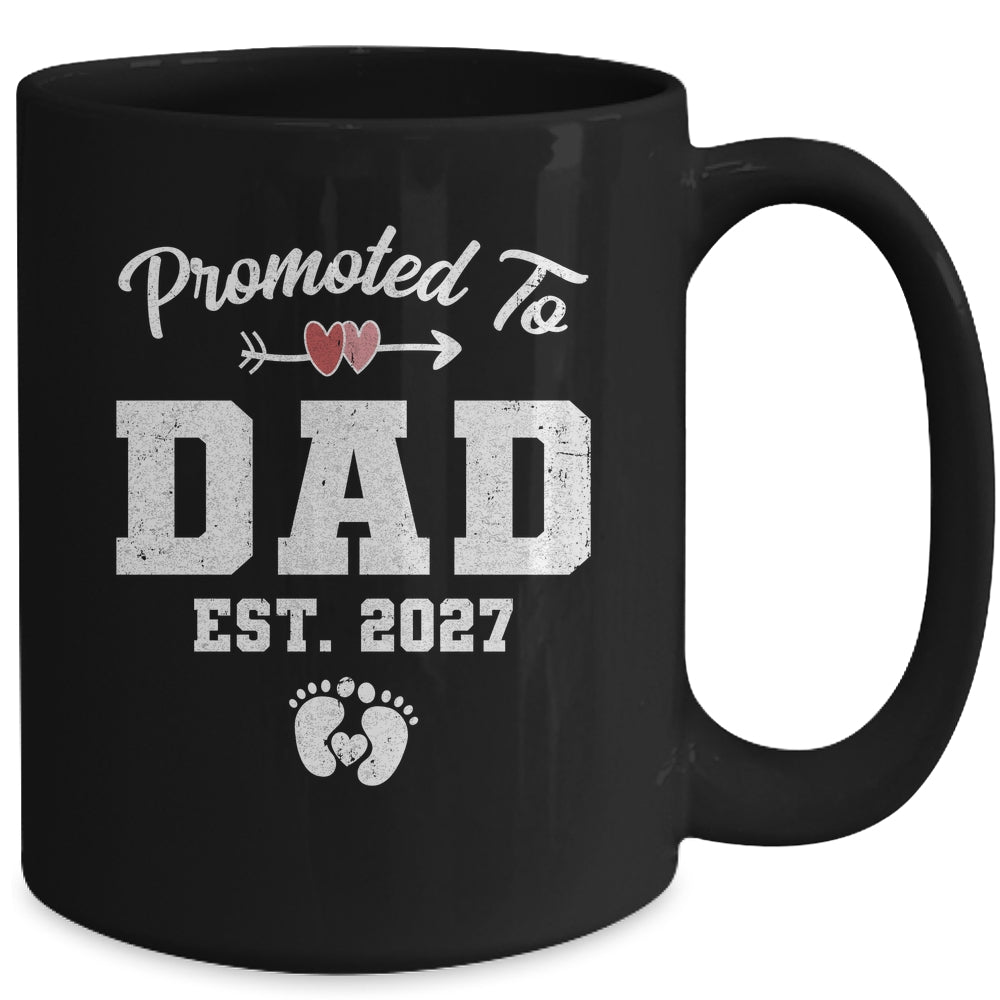 Promoted To Dad Est 2027 Funny First Time Fathers Day Mug | teecentury