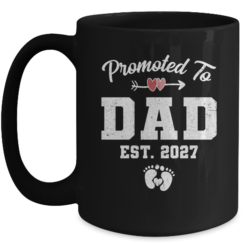 Promoted To Dad Est 2027 Funny First Time Fathers Day Mug | teecentury