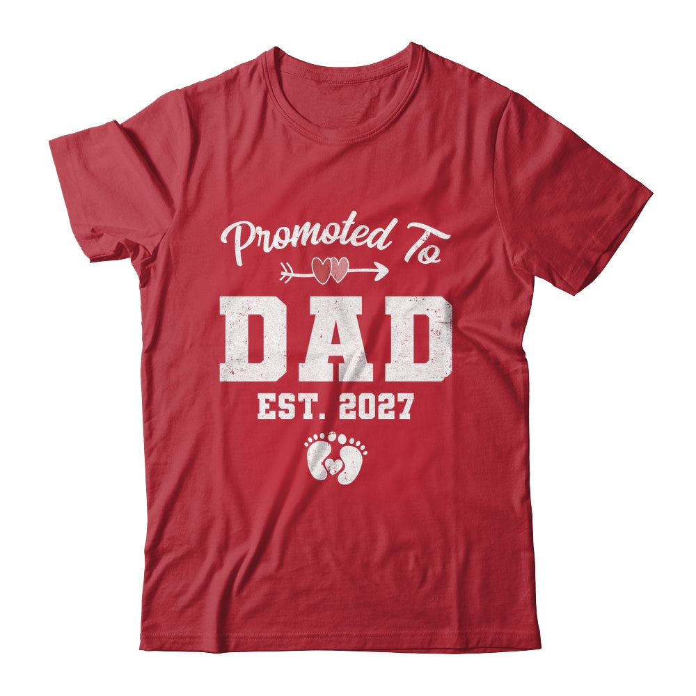 Promoted To Dad Est 2027 Funny First Time Fathers Day Shirt & Hoodie | teecentury