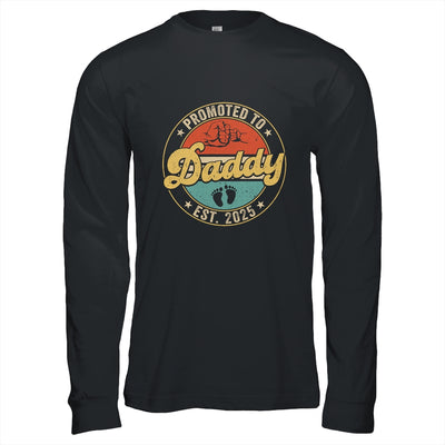 Promoted To Daddy 2025 Pregnancy New First Daddy Retro Shirt & Hoodie | teecentury