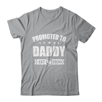 Promoted To Daddy Est 2024 Fathers Day First Time New Dad Shirt & Hoodie | teecentury